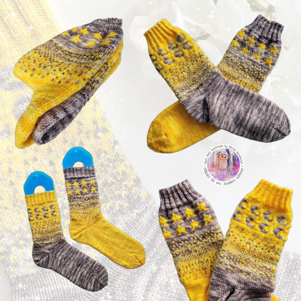 Sockenwolle Regia Pixel-Socken DIY Set Mond&Sterne